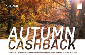 SIGMA AUTUMN CASHBACK. SAVE UP TO £165 ON SELECTED SIGMA LENSES - CLICK HERE TO CLAIM